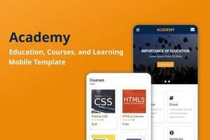Academy – 在线教育手机模板