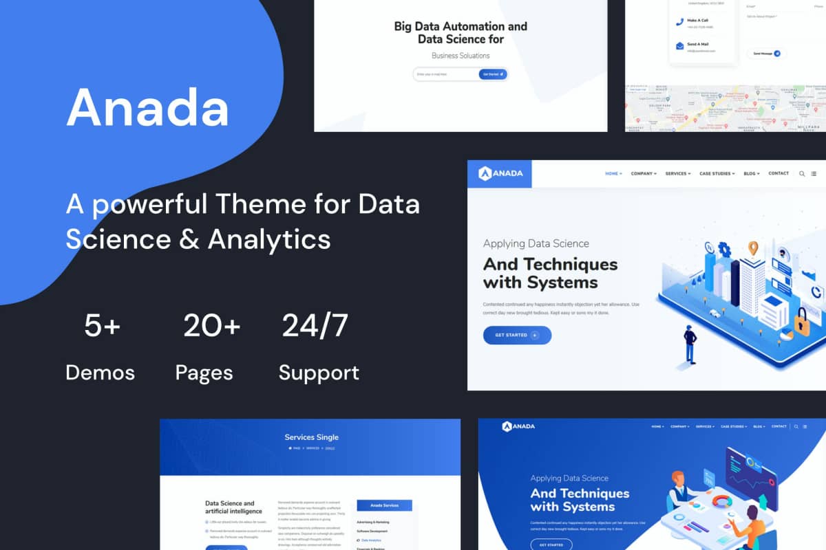 Anada-数据科学与分析WordPress主题
