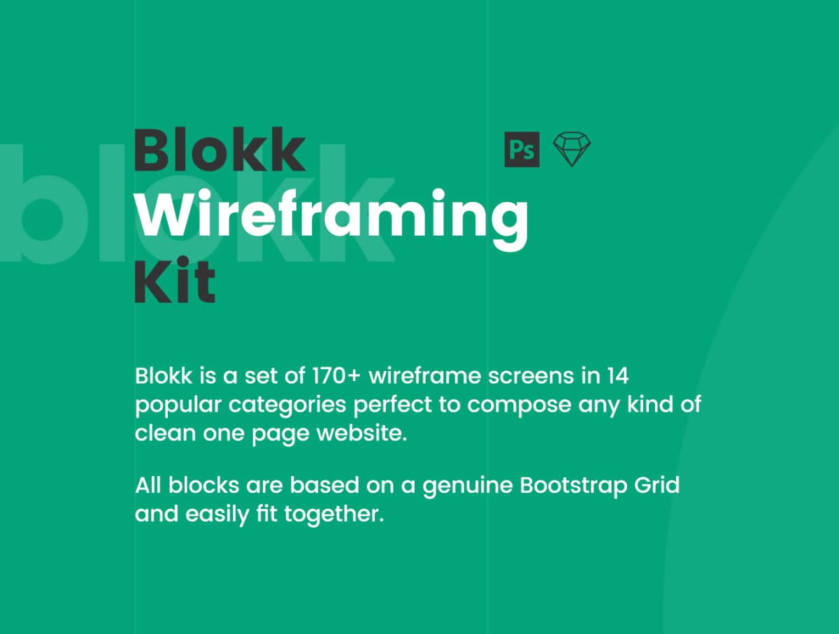Blokk 网站原型 Wireframe Kit