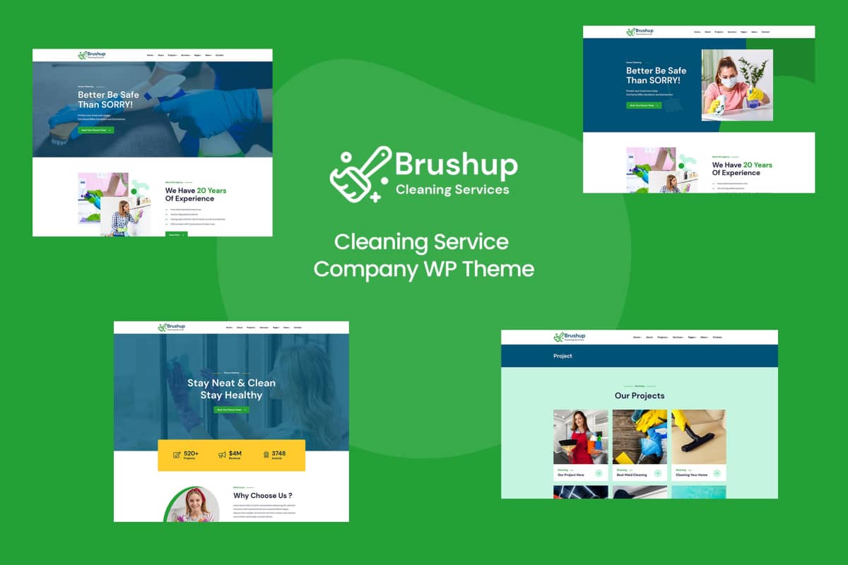 Brushup-清洁服务公司WordPress主题