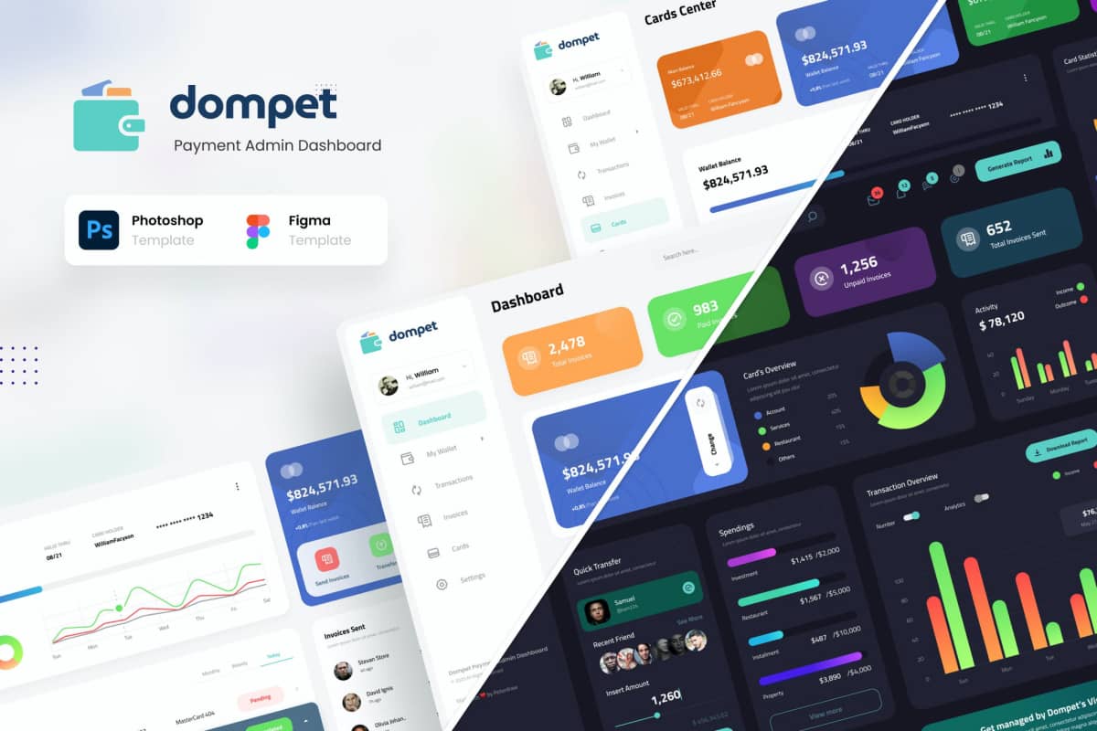 Dompet-付款管理仪表板UI模板