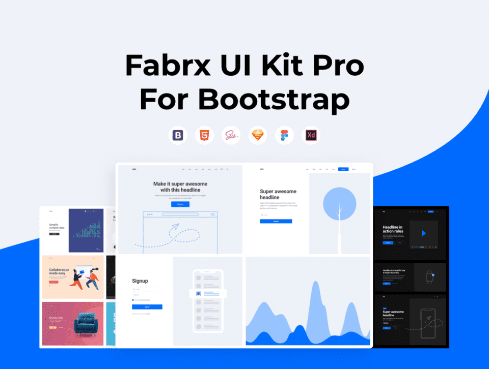 Fabrx UI Kit Pro H5网站模板