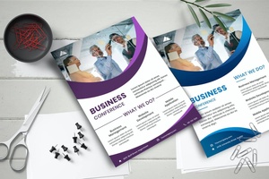 商务会议传单模板