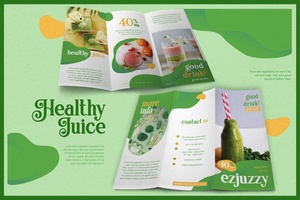 Fresh Abstract Healthy Juice – Brochure 新鲜抽象健康果汁-宣传册