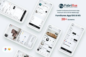 家具电子商务移动应用UI套件