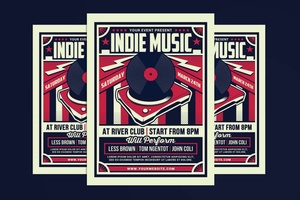 独立音乐复古传单