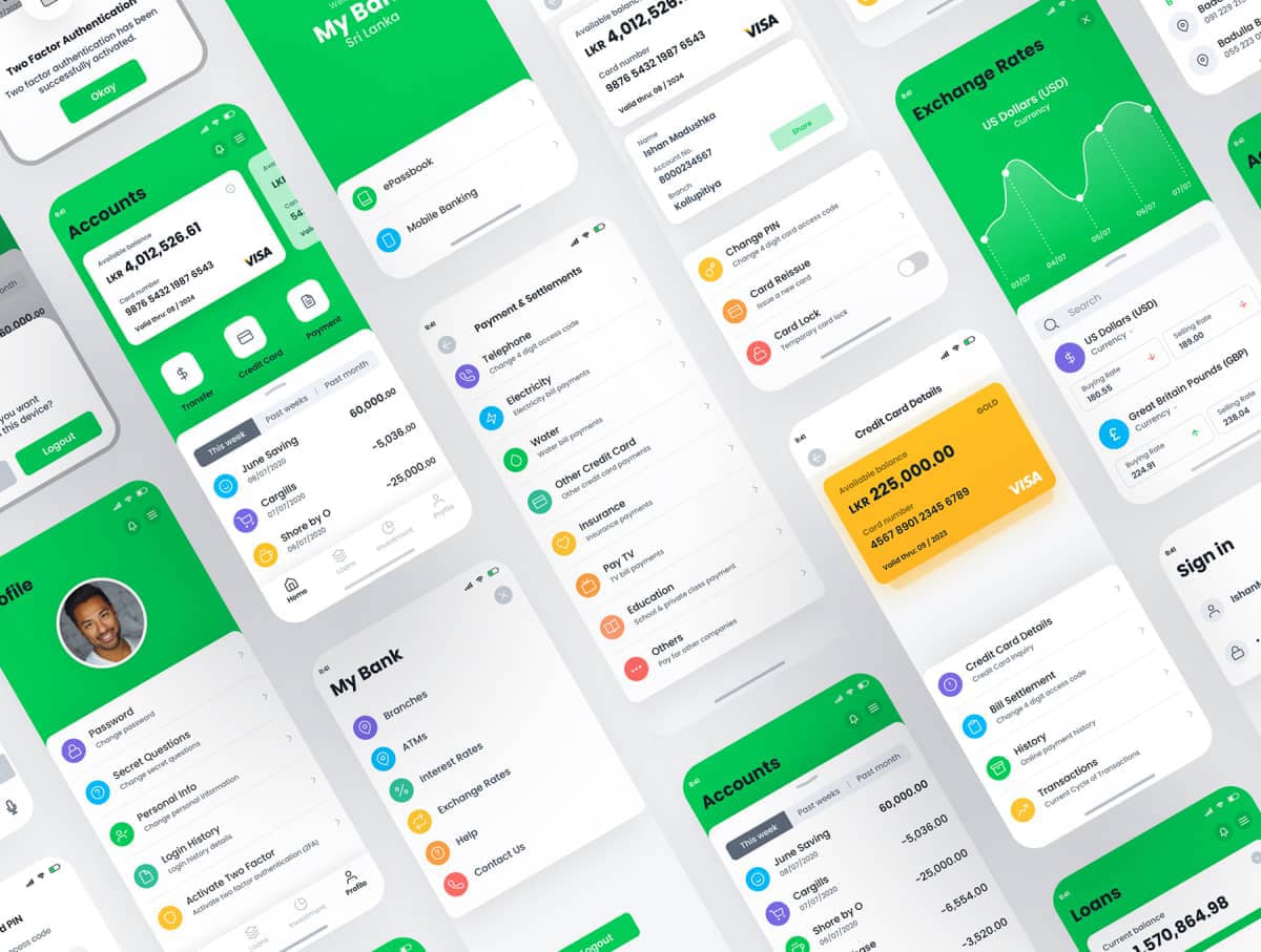 手机银行 App UI Kit