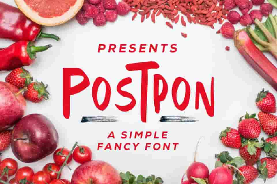 Postpon – Simple Fancy Font
