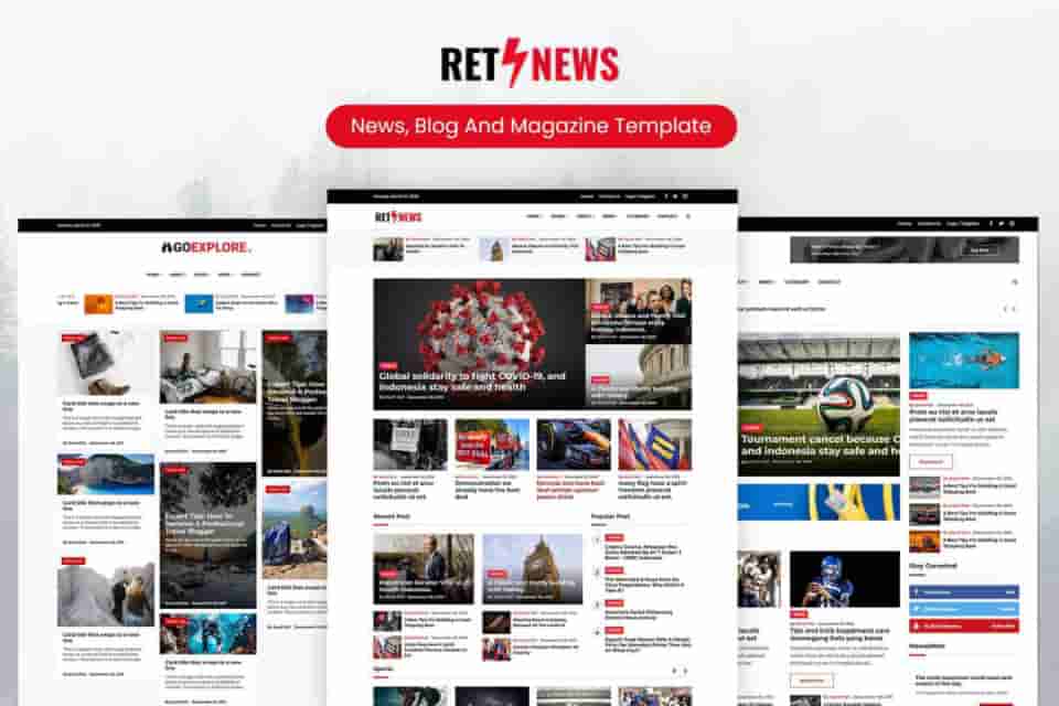 Retnews – 新闻播客杂志模板