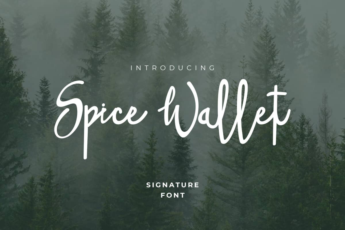 Spice Wallet Handwritten Style