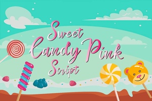 Sweet Candy Pink Beautiful Script