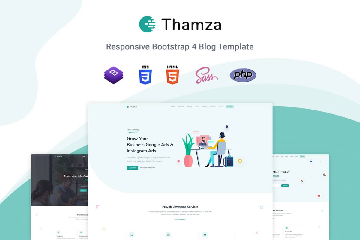 Thamza-响应式登录页模板