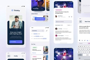 Thinky – 新闻博客 iOS App 设计模板
