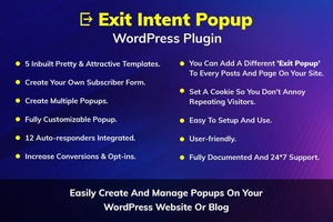 退出意图弹出WordPress插件
